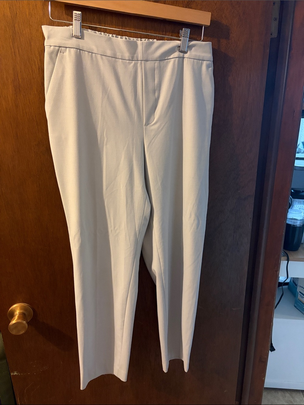 Banana Republic Gray Slim Tapered Pull-On Pants